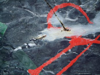 "Rends" (close detail deathray)  by Mikirk 2005 (acrylic on billboard paper ~6'x5')