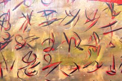 "Start Making Cents" (detail) by Mikirk 2005 (acrylic on billboard paper ~6'x5')